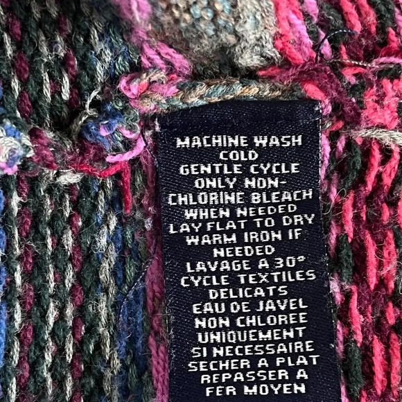 Vintage Womens RL Chaps Nordic Fair Isle Sweater Sage Green SZ M- L Cotton Blend - Picture 6 of 6